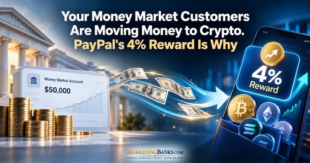 Your Money Market Customers Are Moving Money to Crypto. PayPal's 4% Reward Is Why
